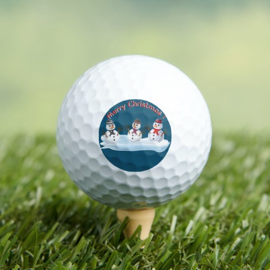 Merry Christmas snowman custom text Golfballen (Insitu Shirt)