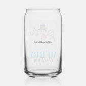 Merry Christmas Snowman Drinkware Set Blikvorm Glas (Achterkant)
