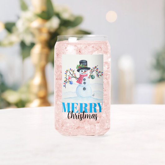 Merry Christmas Snowman Drinkware Set Blikvorm Glas (Insitu (Huwelijk))