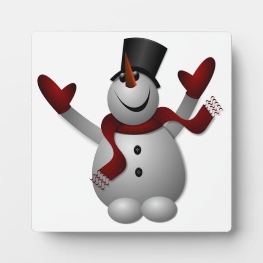 "MERRY CHRISTMAS" SNOWMAN FOTOPLAAT (Voorkant)