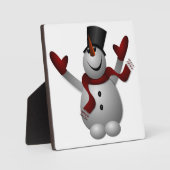 "MERRY CHRISTMAS" SNOWMAN FOTOPLAAT (Voorkant)