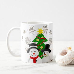 Merry Christmas Snowman gepersonaliseerd Koffiemok