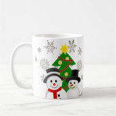 Merry Christmas Snowman gepersonaliseerd Koffiemok (Links)