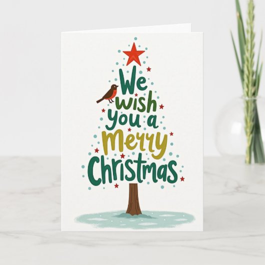 Merry Christmas Snowman Grandson Card Kaart (Voorkant)