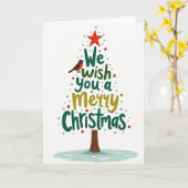 Merry Christmas Snowman Grandson Card Kaart (Gele Bloem)