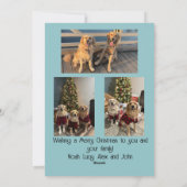 Merry Christmas Snowman Photo Card Feestdagenkaart (Achterkant)