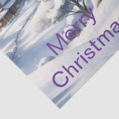 Merry Christmas Snowman Tissue Paper Tissuepapier (Detail)