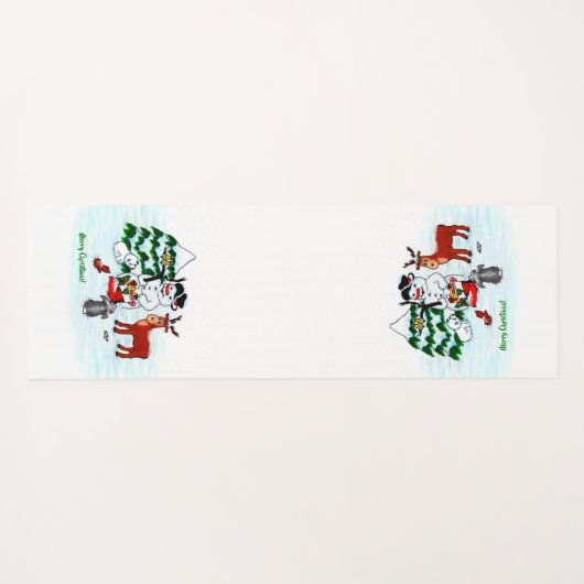 Merry Christmas! Snowman with Friends Yogamat (Achterkant (horizontaal))