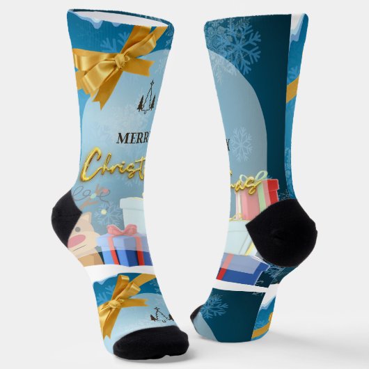 Merry Christmas Sokken (Gebogen)