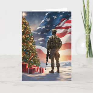 Merry Christmas Soldier - Gevouwen Wenskaart Kaart