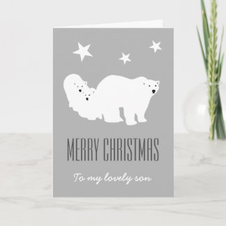 Merry Christmas Son Polar Beren Kaart