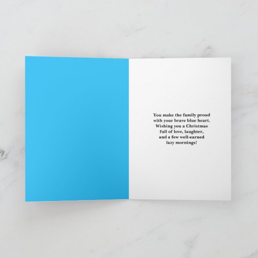 Merry Christmas Son Police Officer Santa Cop Car Kaart (Binnen)