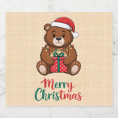 Merry Christmas Sparkling Wijnetiket (Enkel label)