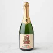 Merry Christmas Sparkling Wijnetiket (Voorkant)