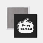 Merry Christmas Speech Bubble  Magneet (Voorkant / Achterkant)