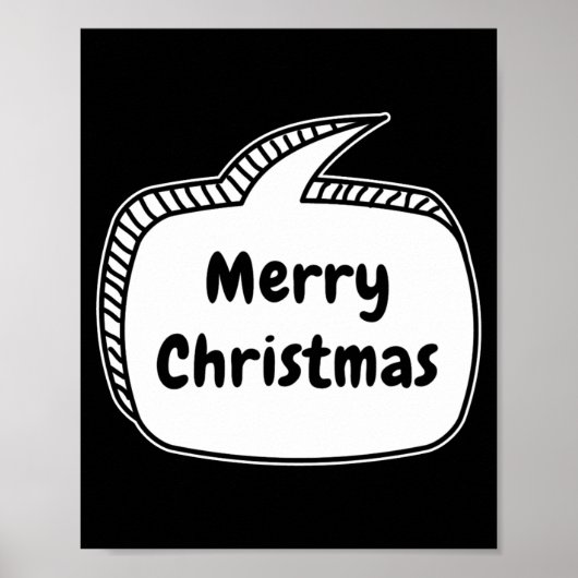 Merry Christmas Speech Bubble Poster (Voorkant)