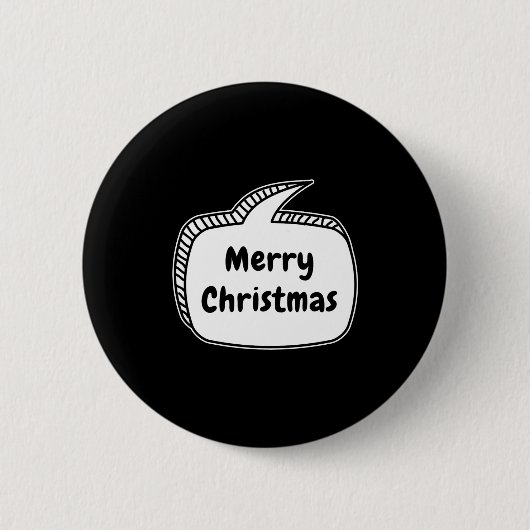 Merry Christmas Speech Bubble  Ronde Button 5,7 Cm (Voorkant)