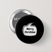 Merry Christmas Speech Bubble  Ronde Button 5,7 Cm (Voorkant /achterkant)