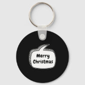 Merry Christmas Speech Bubble Sleutelhanger (Voorkant)