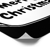 Merry Christmas Speech Bubble T Shirt Poster (Hoek)