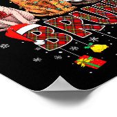 Merry Christmas Sphynx Cat Santa Reindeer Bruh Fun Poster (Hoek)