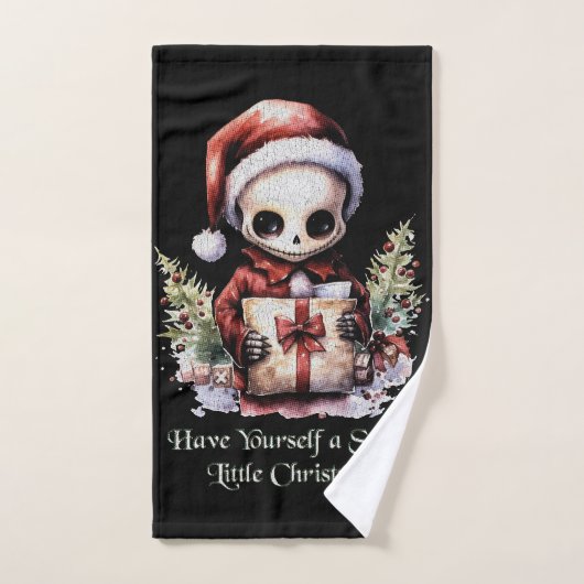 Merry Christmas Spooky Gothic Handdoek (Handdoek)