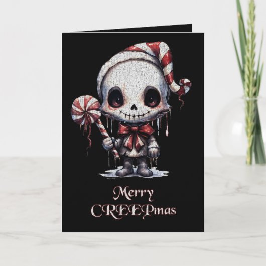 Merry Christmas Spooky Gothic Kaart (Voorkant)