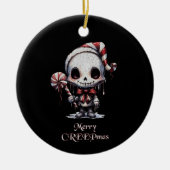 Merry Christmas Spooky Gothic Keramisch Ornament (Voorkant)