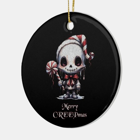 Merry Christmas Spooky Gothic Keramisch Ornament (Links)