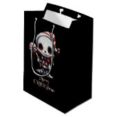 Merry Christmas Spooky Gothic Medium Cadeauzakje (Achterkant Gekanteld)