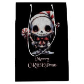 Merry Christmas Spooky Gothic Medium Cadeauzakje (Voorkant)