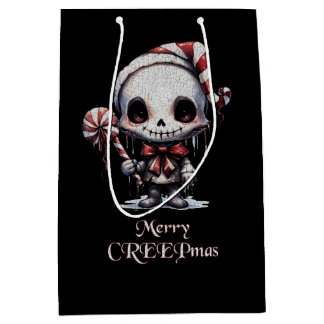 Merry Christmas Spooky Gothic Medium Cadeauzakje