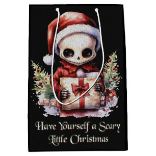 Merry Christmas Spooky Gothic Medium Cadeauzakje