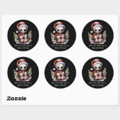 Merry Christmas Spooky Gothic Ronde Sticker (Vel)