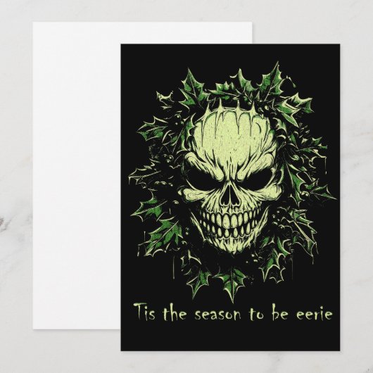 Merry Christmas Spooky Horror Gothic Feestdagenkaart (Voorkant / Achterkant)