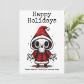 Merry Christmas Spooky Occult Cthulhu Feestdagenkaart (Staand voorkant)