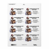 Merry Christmas Spooky Skelet Gothic Etiket (Full Sheet)