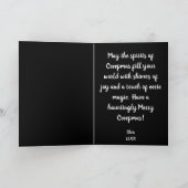 Merry Christmas Spooky Skelet Gothic Kaart (Binnen)