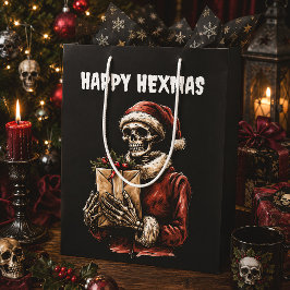 Merry Christmas Spooky Skelet Gothic Medium Cadeauzakje