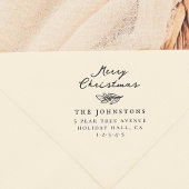 Merry Christmas Spring Botanical retouradres Rubberstempel