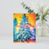 MERRY CHRISTMAS SPRUCE BRIGHT1 BRIEFKAART (Staand voorkant)