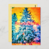 MERRY CHRISTMAS SPRUCE BRIGHT1 BRIEFKAART (Voorkant / Achterkant)
