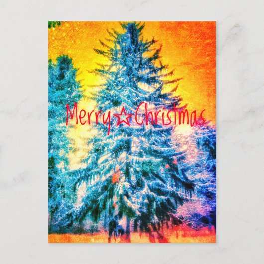 MERRY CHRISTMAS SPRUCE BRIGHT1 BRIEFKAART (Voorkant)
