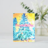 MERRY CHRISTMAS SPRUCE LIGHT1 BRIEFKAART (Staand voorkant)