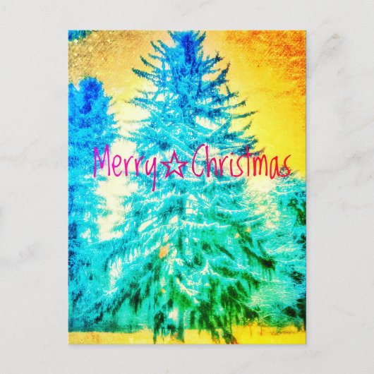 MERRY CHRISTMAS SPRUCE LIGHT2 BRIEFKAART (Voorkant)