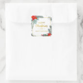 Merry Christmas Square Sticker (Tas)