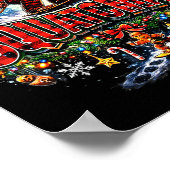 Merry Christmas Squatchmas Funny Bigfoot Snowboard Poster (Hoek)