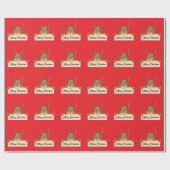 Merry Christmas Squirrel Cadeaupapier (Vlak)