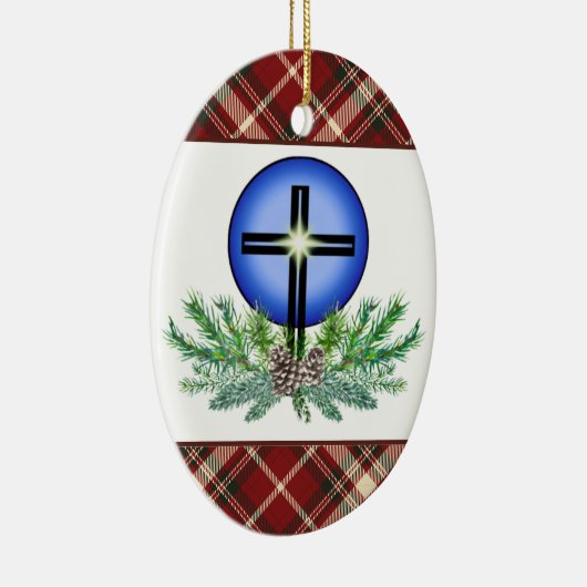 Merry Christmas St. Luke Lutheran Church  Keramisch Ornament (Rechts)