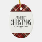 Merry Christmas St. Luke Lutheran Church  Keramisch Ornament (Achterkant)